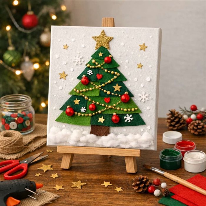 Tableau de Noël fait maison : guide simple et créatif