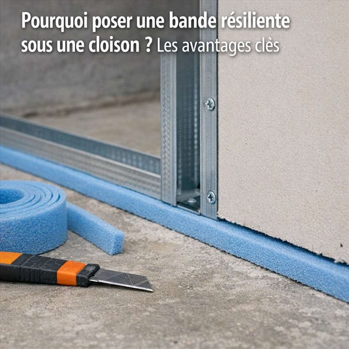 Pourquoi poser une bande résiliente sous une cloison ? | Guide pratique
