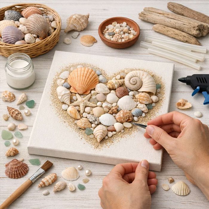 Tableau décoratif coquillages : guide simple pour débuter