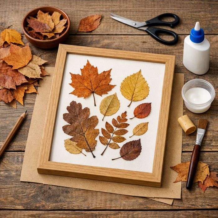 Créer un tableau automnal avec des feuilles séchées | Guide DIY