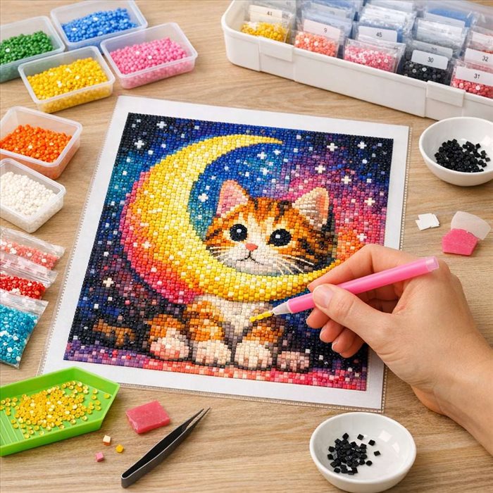 Tableau diamant débutant : réussir facilement son premier kit