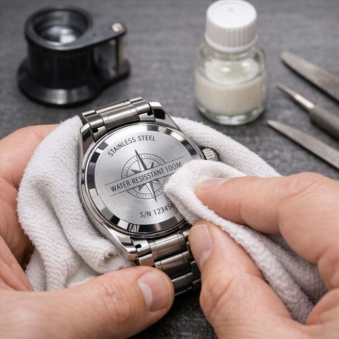 Comment polir une montre en acier sans effacer les gravures ?