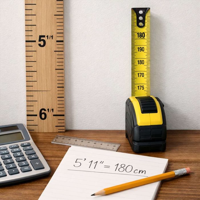 5 pieds 11 pouces en cm : conversion simple et précise
