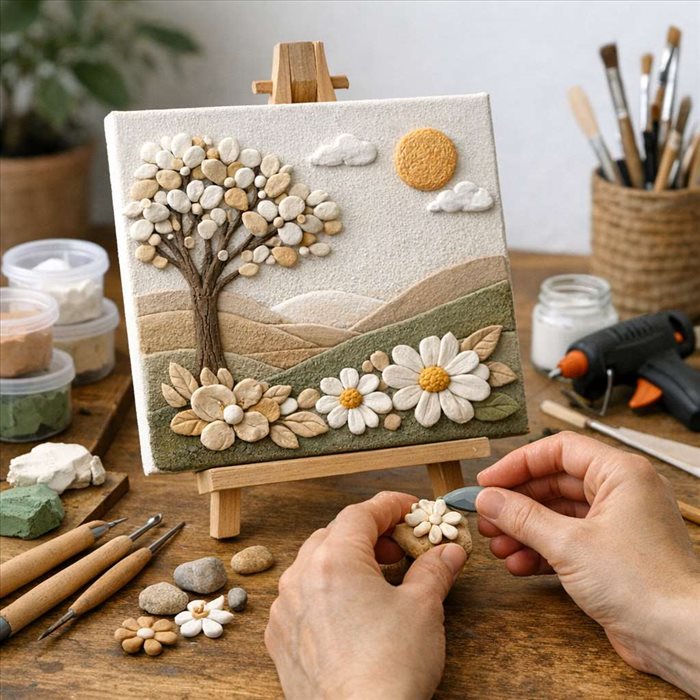Tableau en relief fait maison : guide simple et créatif
