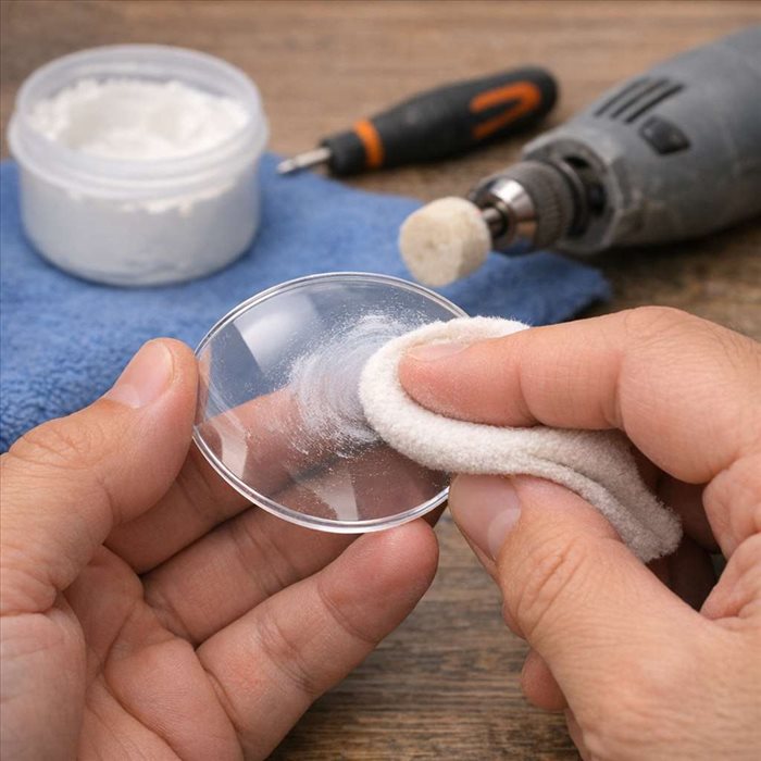Polir une lentille en plastique sans la déformer : méthode sûre