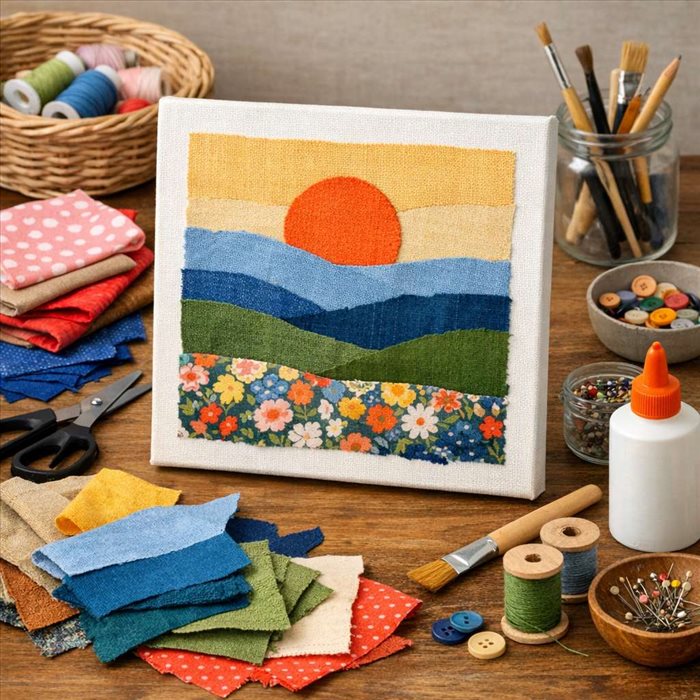 Fabriquer un tableau en tissu : idées et étapes faciles