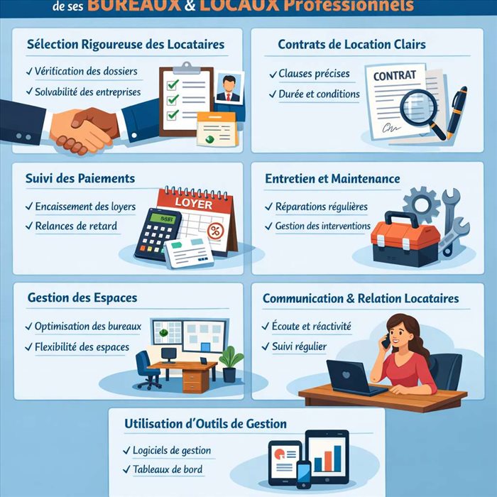 Comment optimiser la gestion locative de ses bureaux et locaux professionnels ?