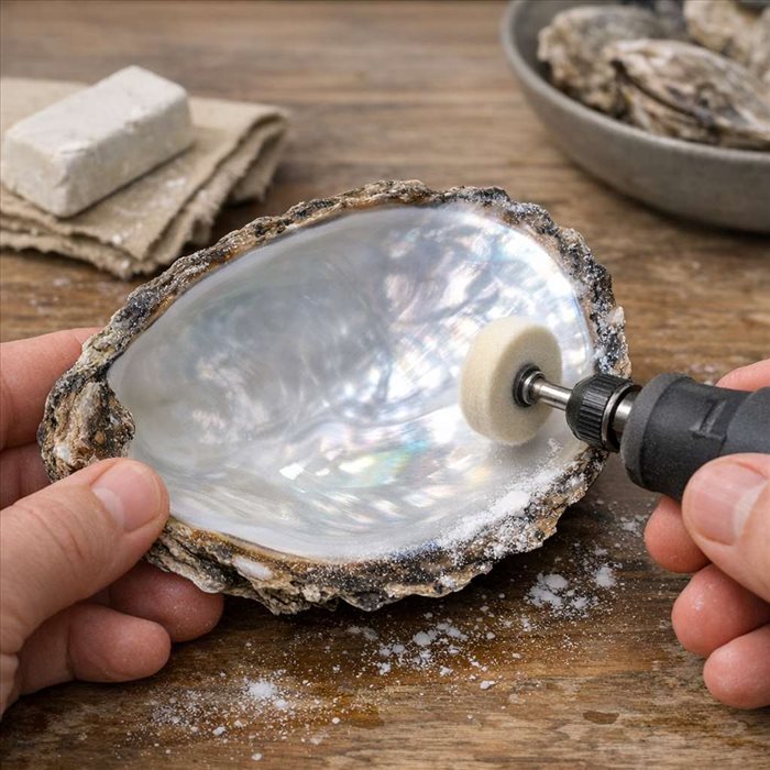 Comment polir une coquille d'huître pour une nacre brillante