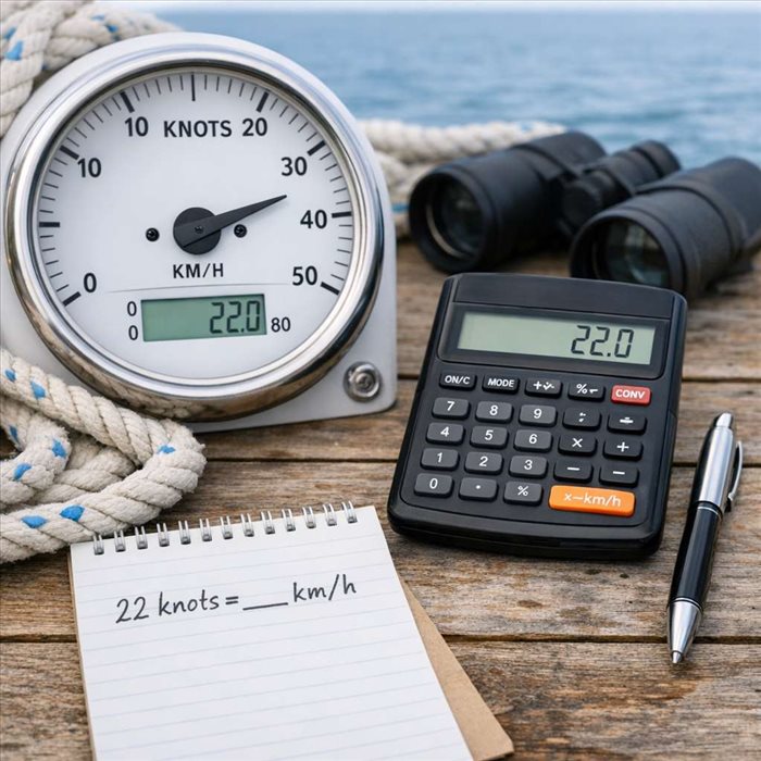 Convertir 22 nœuds en km/h : la méthode simple