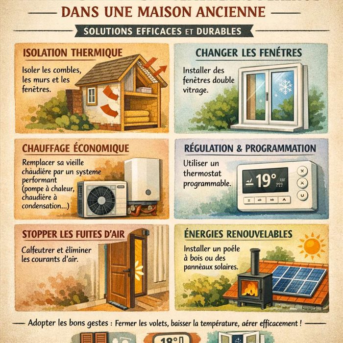 Réduire sa consommation de chauffage dans une maison ancienne | Solutions