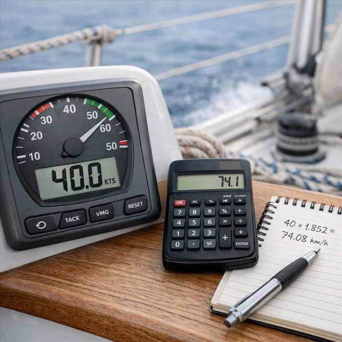 Convertir 40 nœuds en km/h : calcul simple et précis