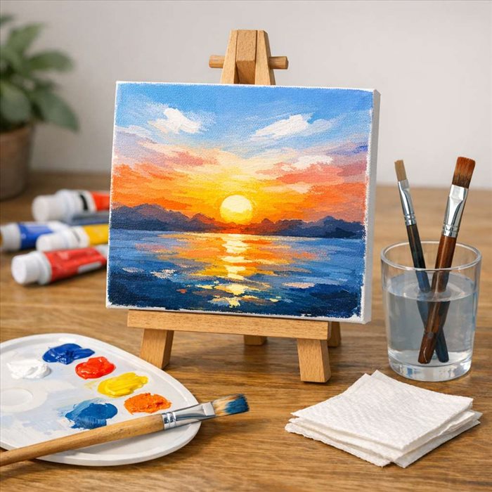 Tableau acrylique débutant : guide simple pour réussir